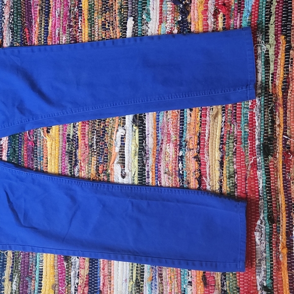 Polo Ralph Lauren Bright Blue Authentic Dungarees 100% Cotton Jeans - Picture 2 of 7